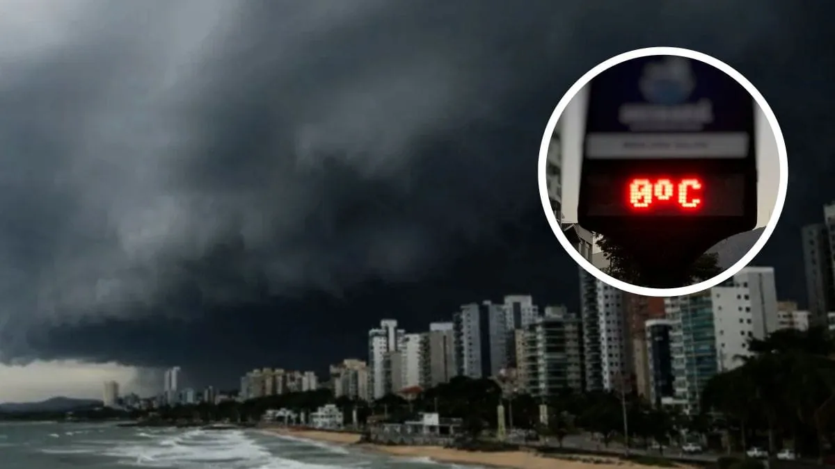 Ciclone na costa do Sul traz frio de inverno com mínimas perto de 0°C